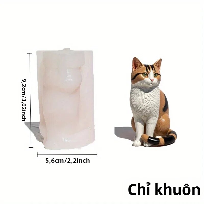 Khuôn Silicon Hình Mèo Đáng Yêu Để Làm Nến Thơm Và Xà Phòng Quà Giáng Sinh Hoàn Hảo Quà Sinh Nhật Đồ Thủ Công Bằng Nhựa DIY