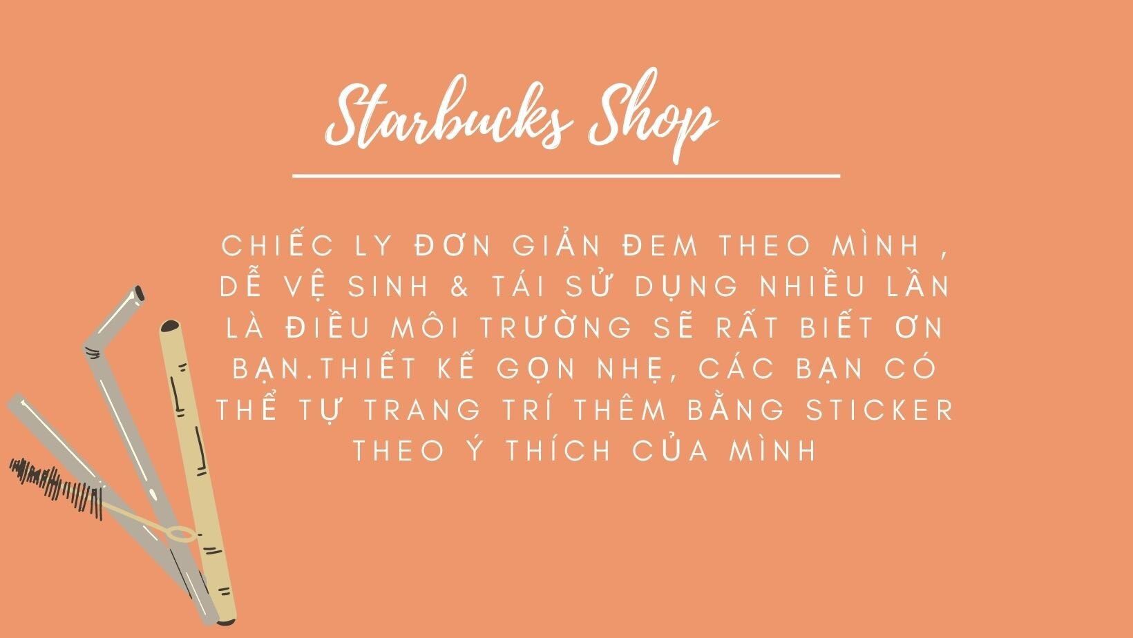 [ Store Mỹ ] Bình Nước Nhựa Starbucks 591ml