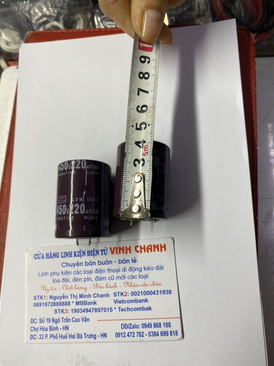 2 Con Tụ Hoá 450v 220uf