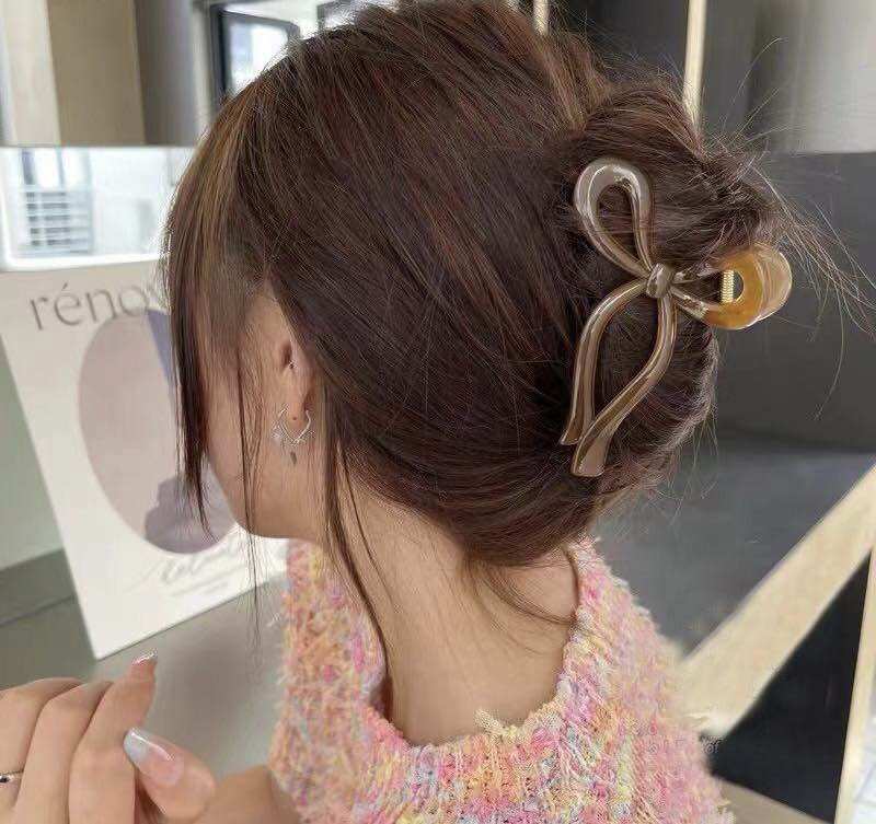 HCM - Kẹp tóc càng cua cặp tóc hình nơ cỡ lớn phụ kiện tóc Hàn Quốc