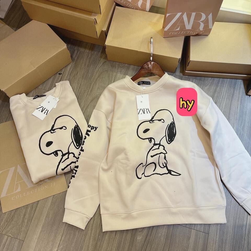 Áo nỉ bông cún snoopy