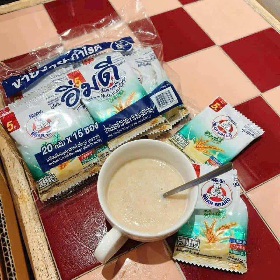 Set sữa ngũ cốc gấu hàng xách tay Thái