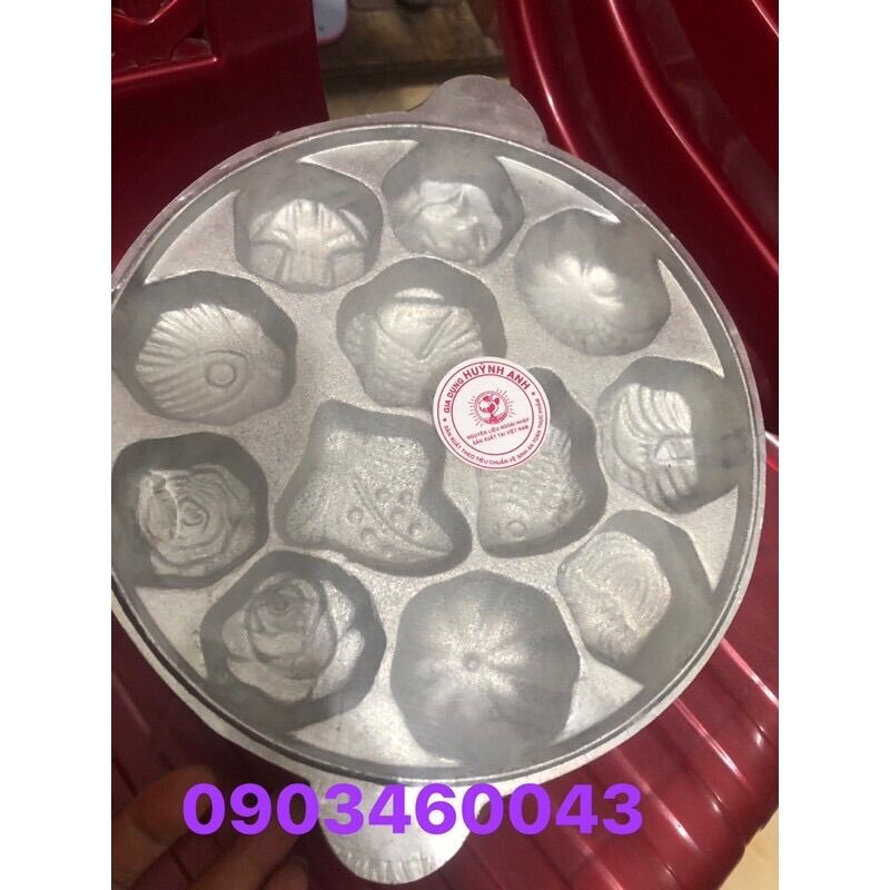 Khuôn bánh bông Lan gang trắng 1,5kg Huỳnh Anh