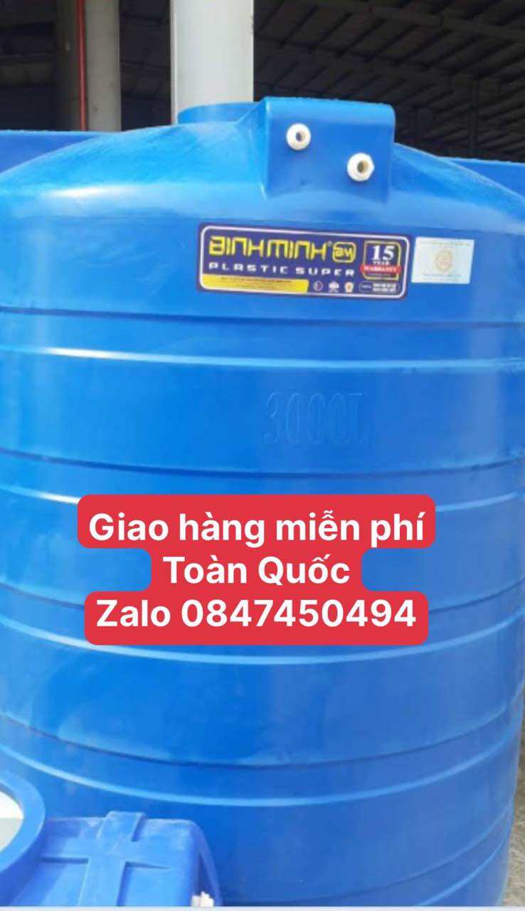 Thùng nhựa Bình Minh 4000 lít đứng giao hàng Miễn Phí Toàn Quốc