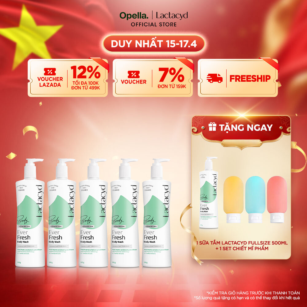 Bộ 5 Sữa tắm Lactacyd Ever Fresh mang lại làn da thơm mát và tràn đầy sức sống đến 24 giờ