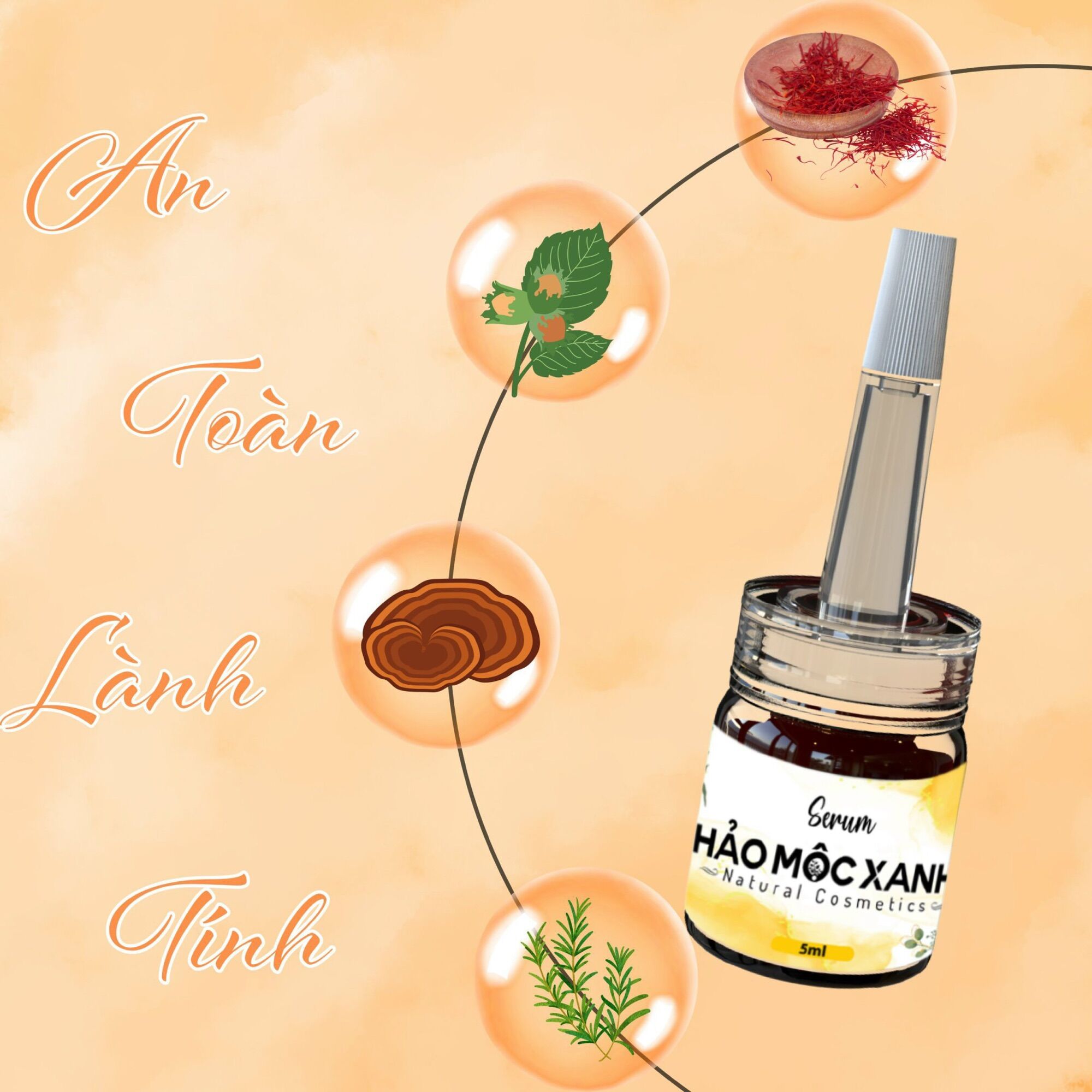 Combo Serum Thảo Mộc Xanh 5ml ( 1 xanh - 1 vàng)