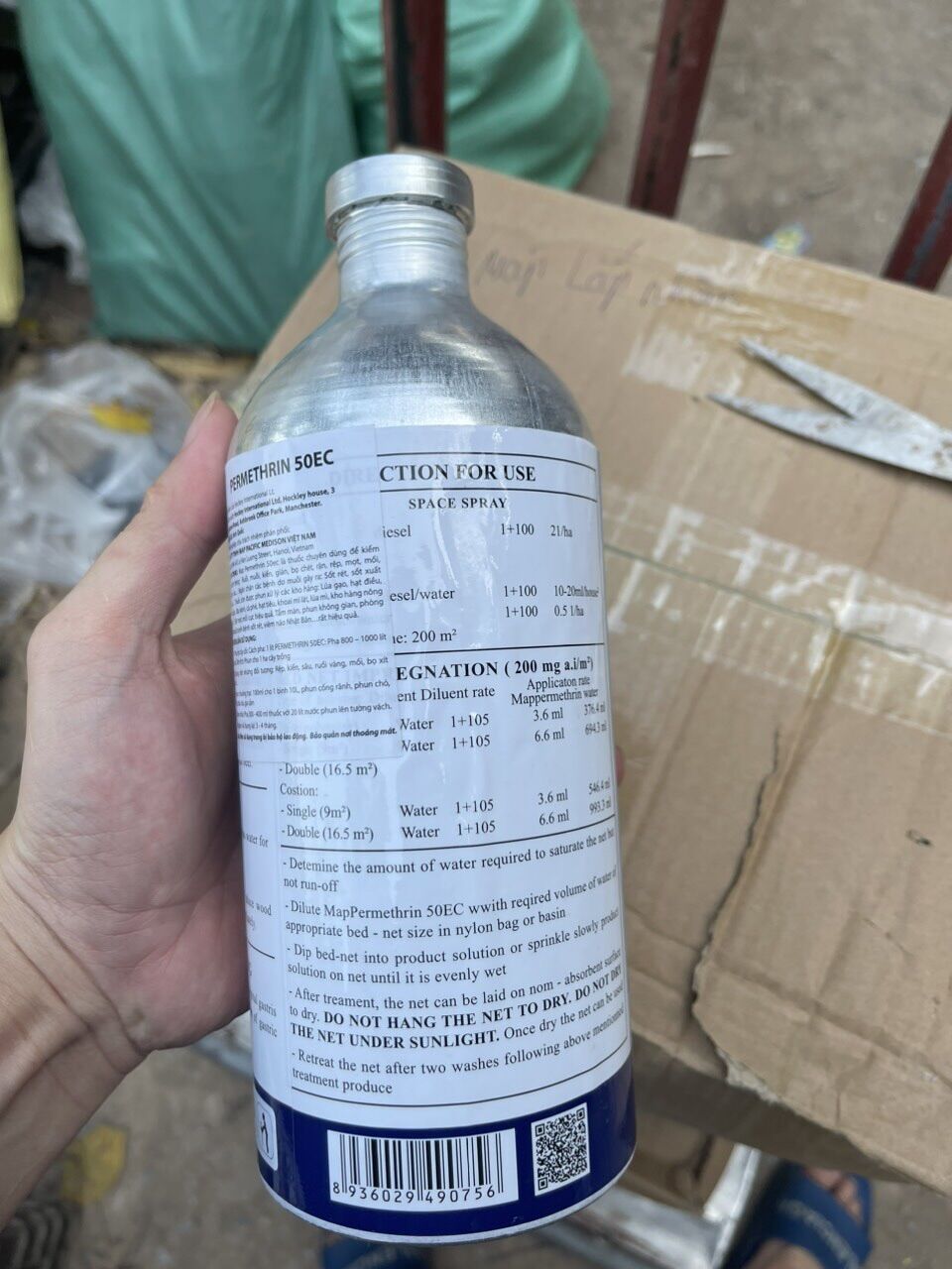 Thuốc Diệt Muỗi PERMETHRIN 50EC Chai Nhôm  1L