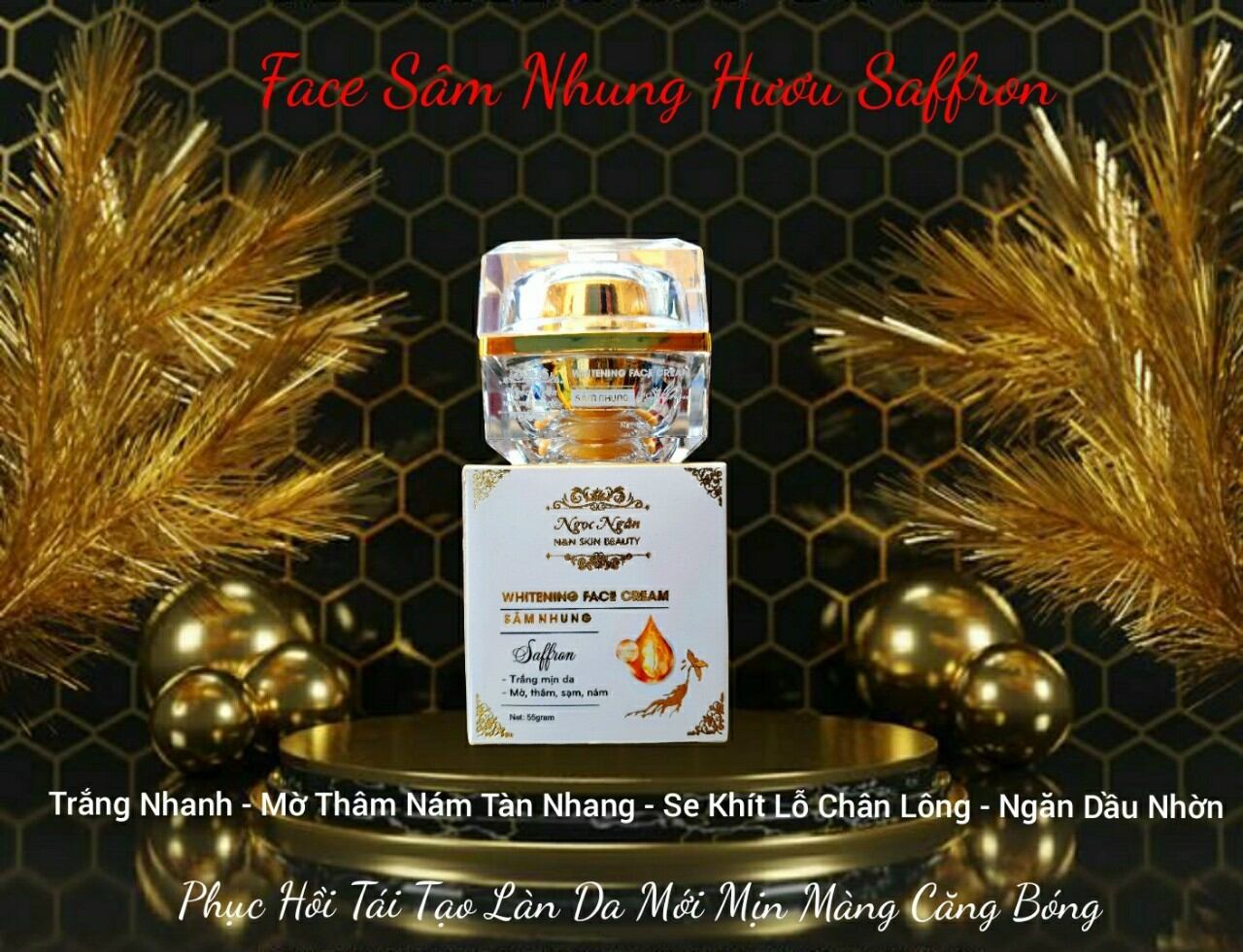 Face ream sâm nhung hươu saffron cao cấp to full size 55 gr