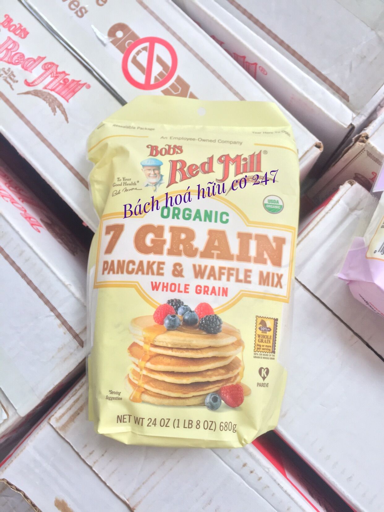 [ Tách lẻ 340g] Bột làm bánh Pancake hưu cơ Bob's Red Mill