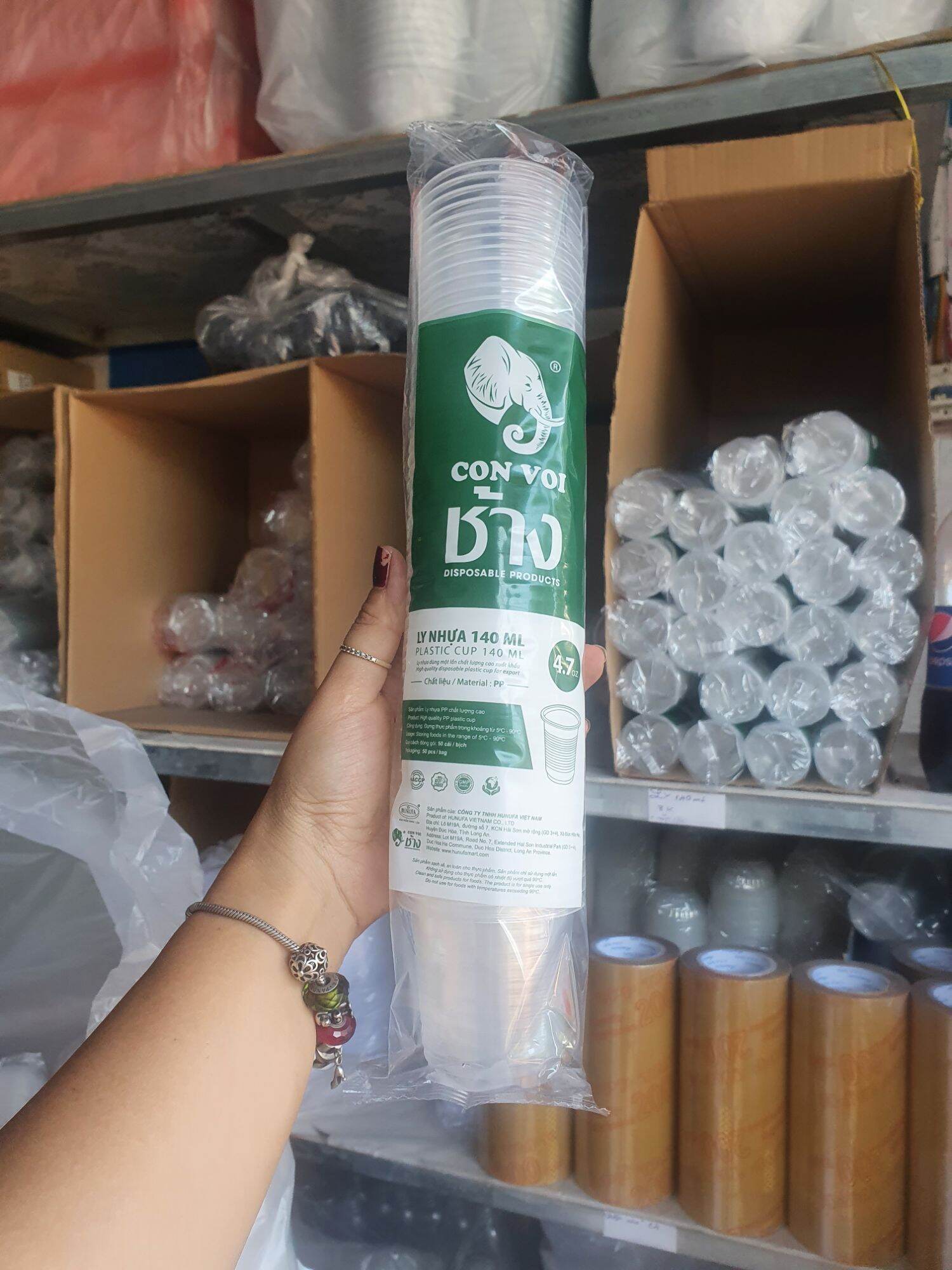 Combo 5 lốc (250ly) 140ml ly rau câu, uống nước quán ăn, nhà hàng, quán kem.