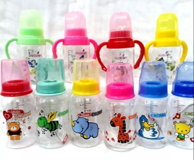 Combo bình sữa lớn/nhỏ Cacara tay cầm 250ml/140ml