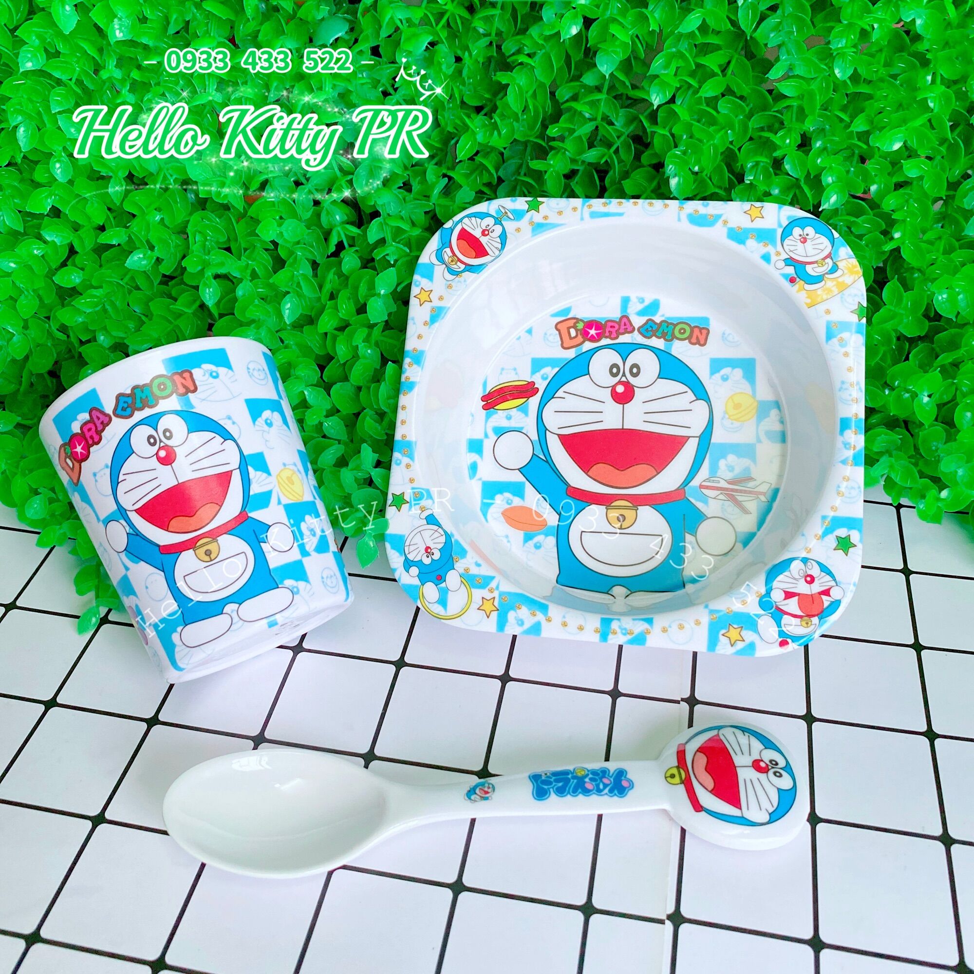 Tô chén khay dĩa muỗng Doremon Doraemon