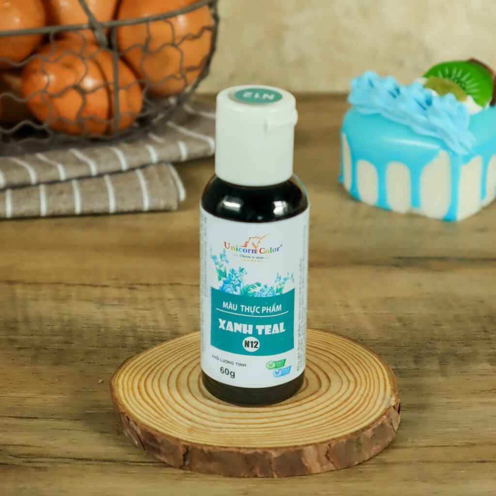 Màu siro thực phẩm Unicorn XANH TEAL (60G)