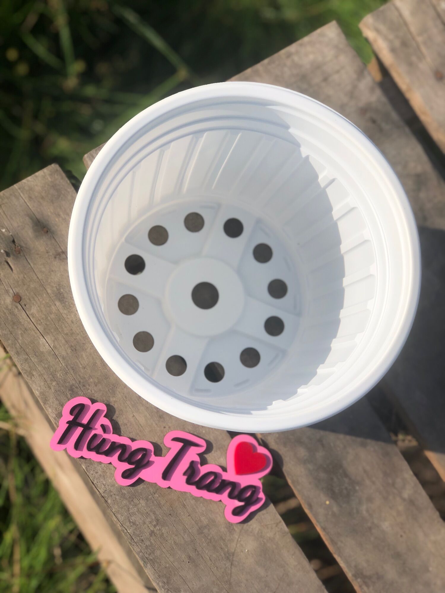 Chậu nhựa Trắng T26 combo 10 chậu