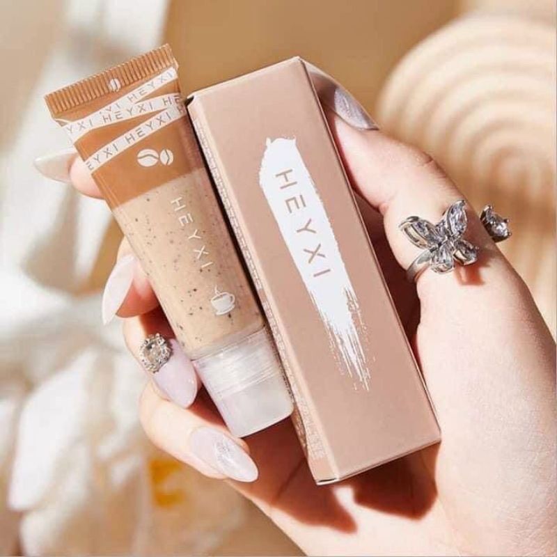 Tuýp tẩy tế bào môi chết tinh chất cafe Heixi
