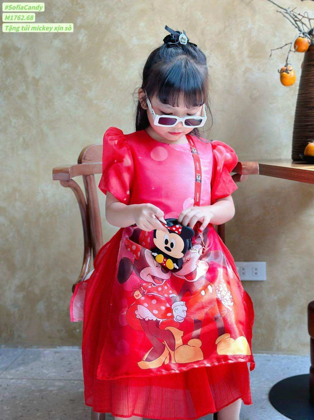 Váy Gấu Dâu Bé Gái 10-42Ki