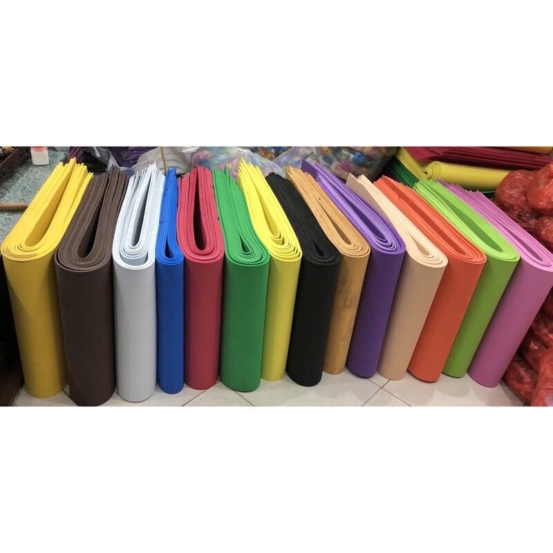 Xốp bitis, mút xốp màu dày 5li khổ 50x1m2