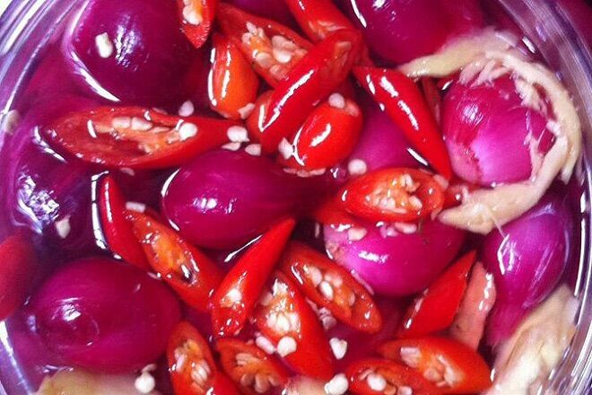 Củ hành tím ngâm chua ngọt hủ 500g