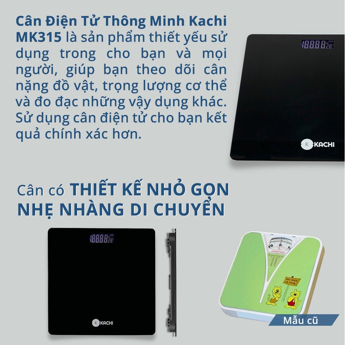 Cân Điên Tử Phân Tích Chỉ Số Cơ Thể Kachi