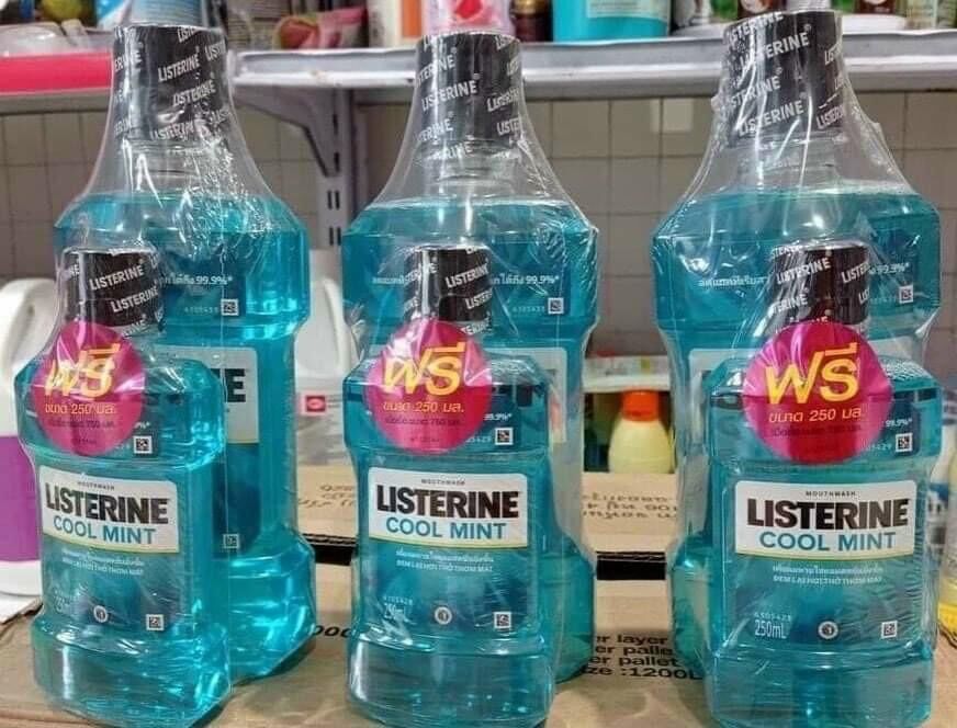 Nước xúc miệng lsterine cool mint 750ml+ 250ml
