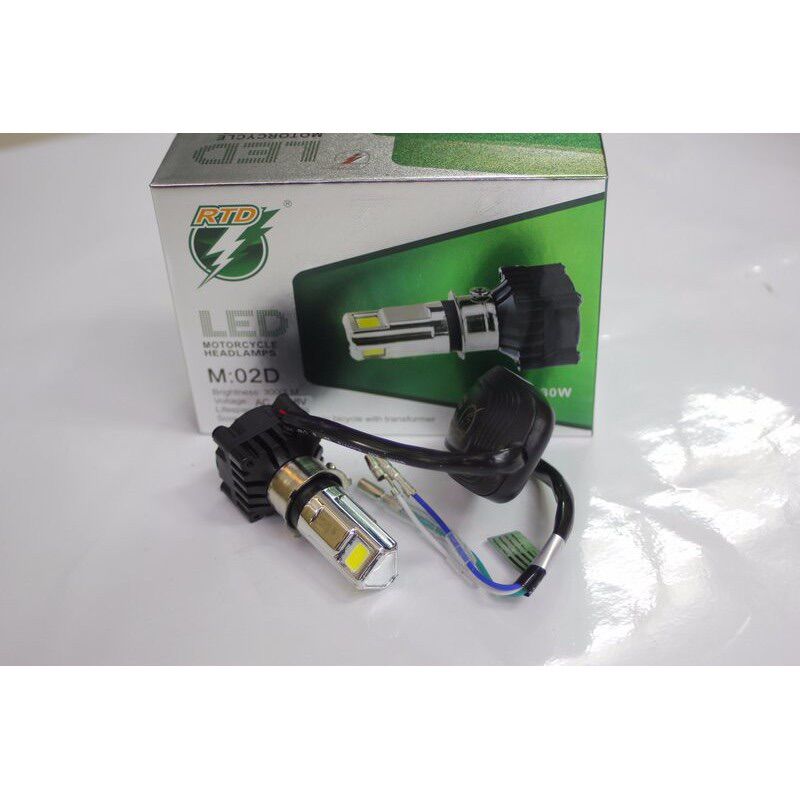 ĐÈN PHA 3 TIM RTD M02D/ 30W SIÊU SÁNG CHO XE MÁY