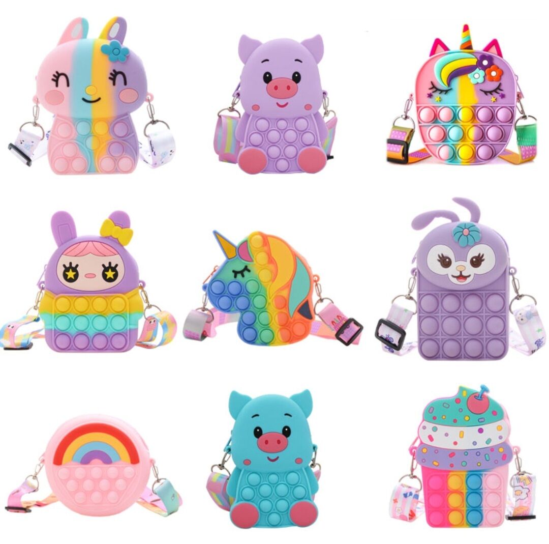 Túi đeo chéo Pop It Galaxy Cầu Vồng nhiều mẫu, có lựa mẫu