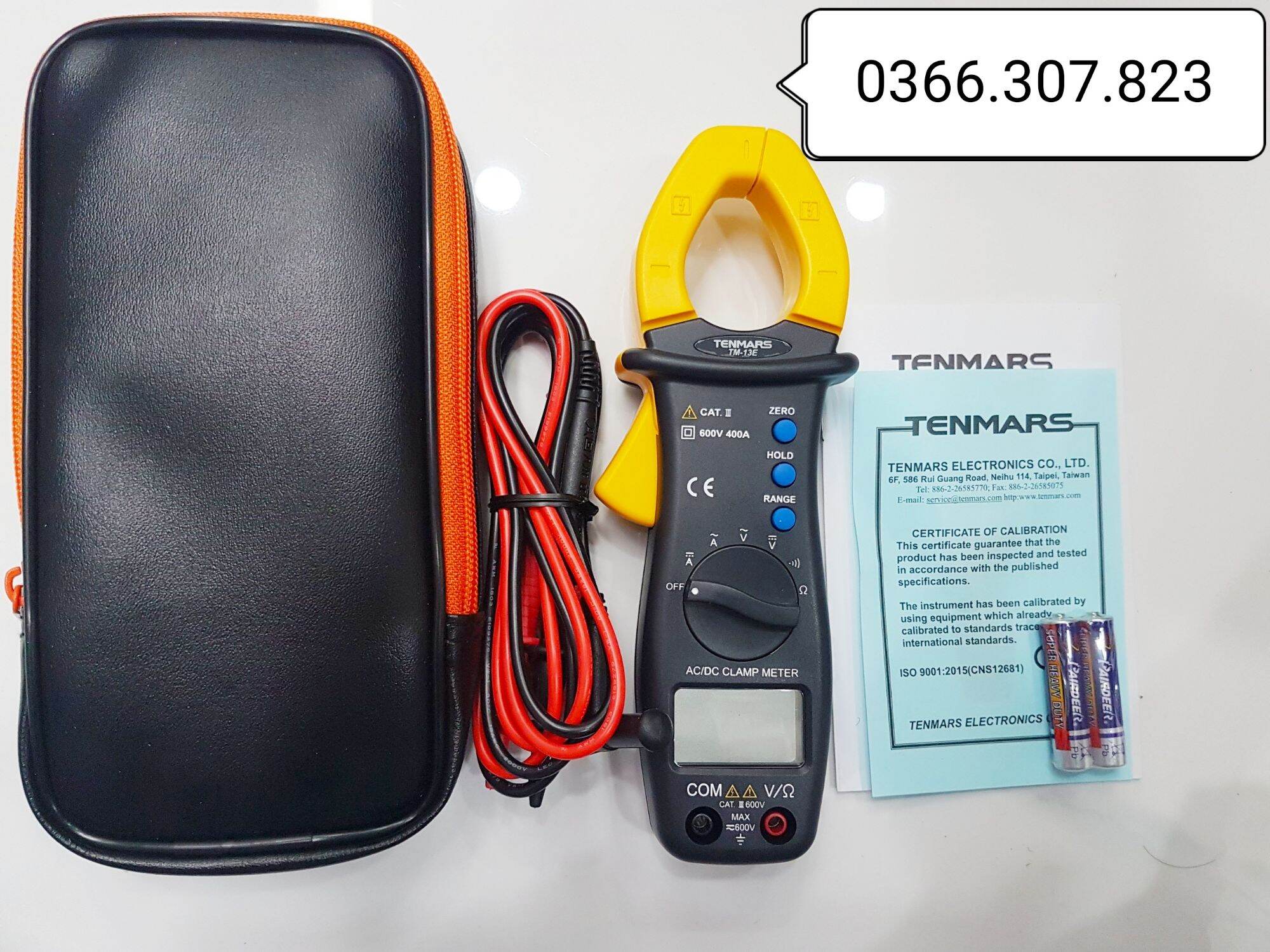 [HCM]Ampe kìm đo dòng AC/DC Tenmars TM-13E (400A)