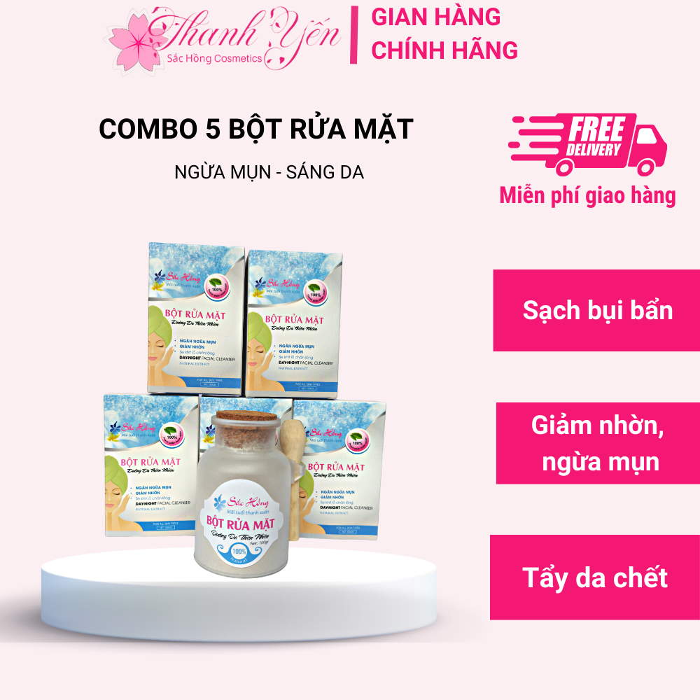 Sỉ 5 bột rửa mặt - giảm nhờn - ngăn ngừa mụn