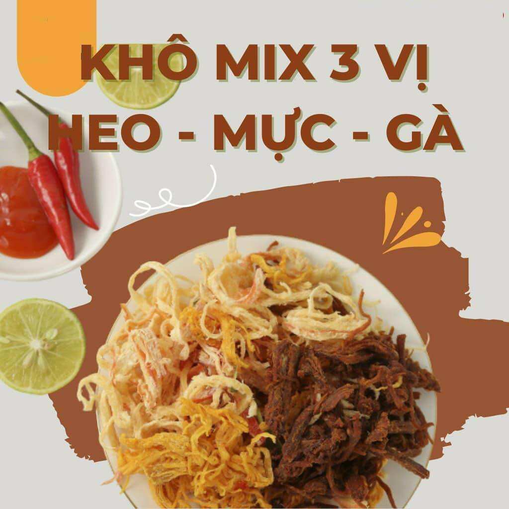 Khô mix 3 vị hũ pet 300g