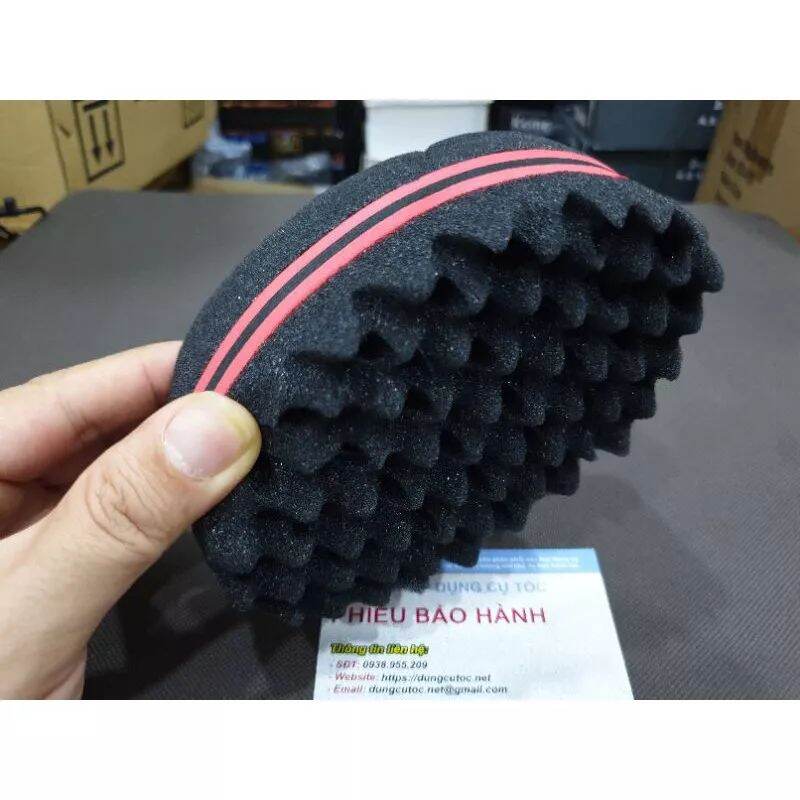 Dụng cụ tạo kiểu tóc xoăn châu phi. lược nhựa premlock và mút đánh phồng tạo kiểu tóc nam.