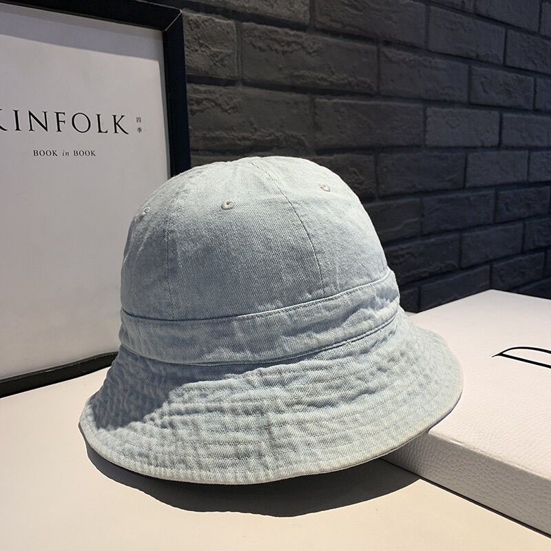 Nón Bucket Jean Vành rộng unisex