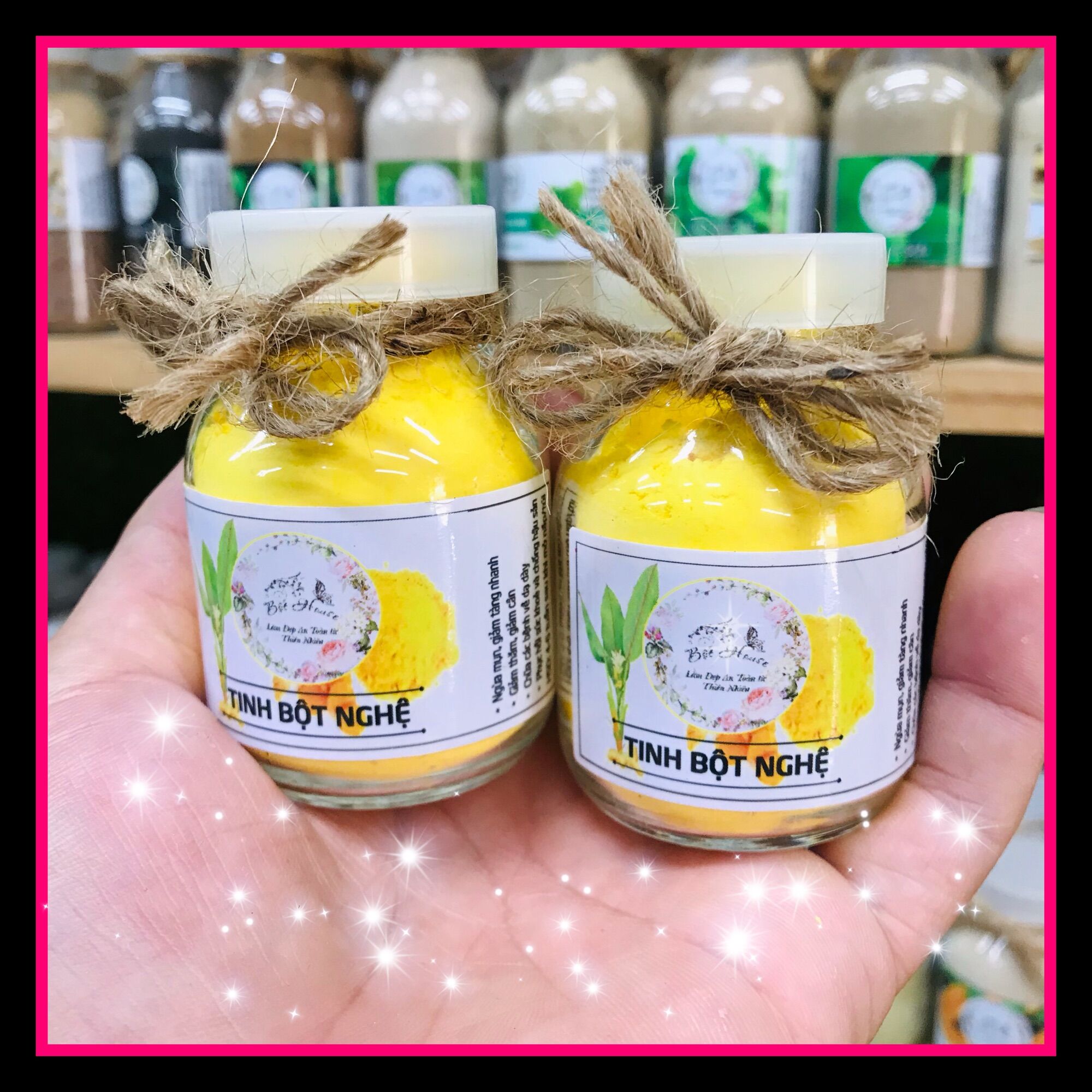 Bột tinh nghệ nguyên chất nhà làm-đắp mặt nạ dưỡng trắng da handmade.