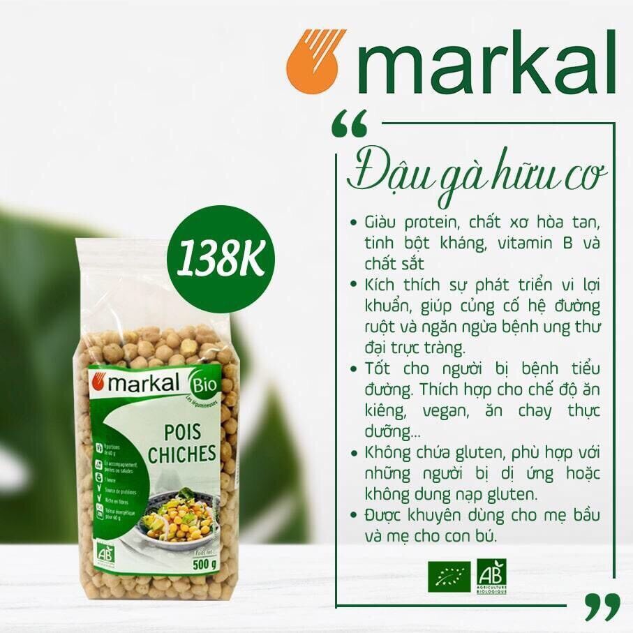 [HCM](Tách lẻ 100g) Đậu gà hữu cơ Markal