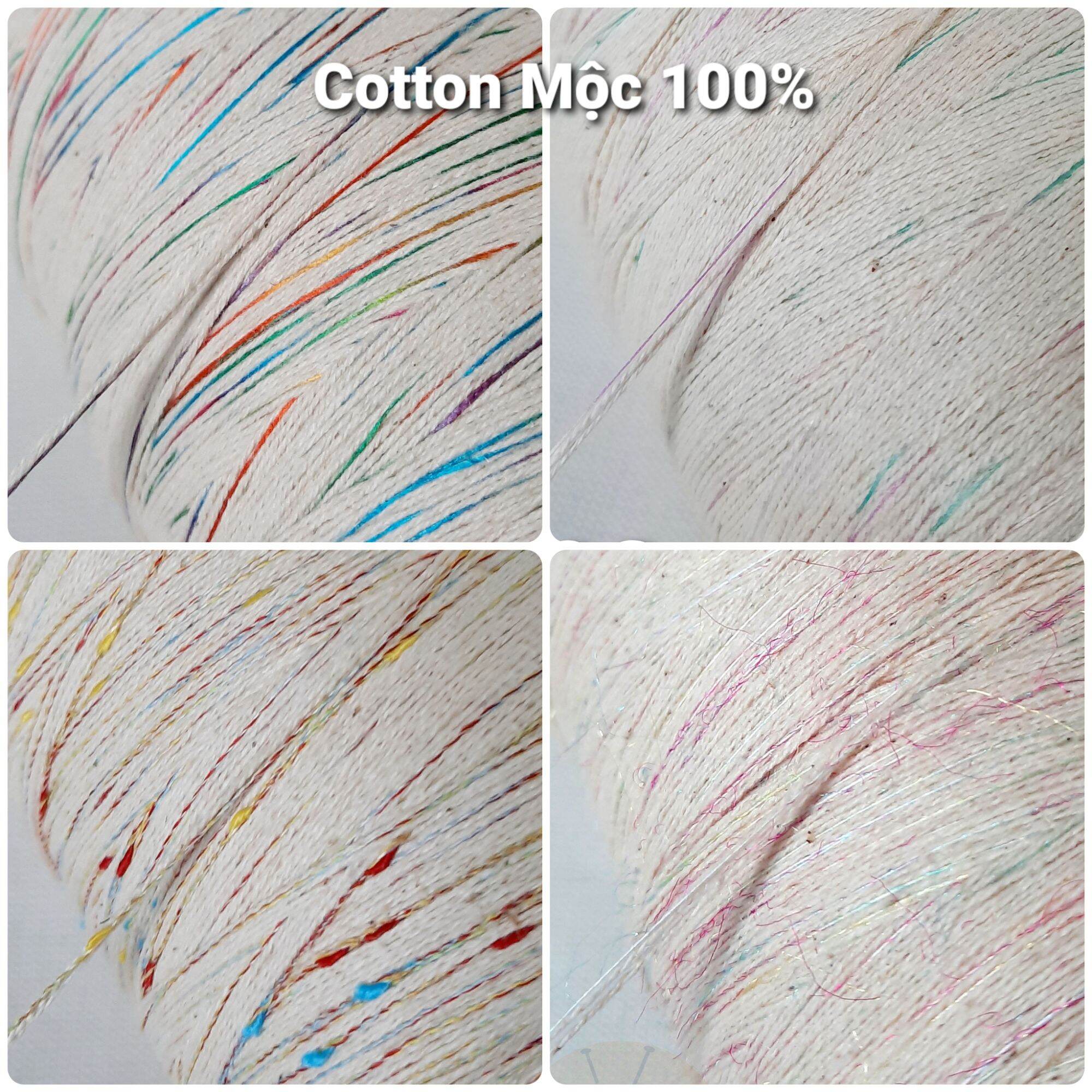 Sợi cotton môc organic, nhập Hàn, cỡ sợi 1.0mm làm áo mùa hè
