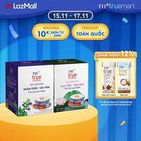 Bộ 2 hộp trà thảo dược TH true HERBAL Nhân trần – Cúc hoa & Trà Lạc tiên – Tâm sen (40 gói)