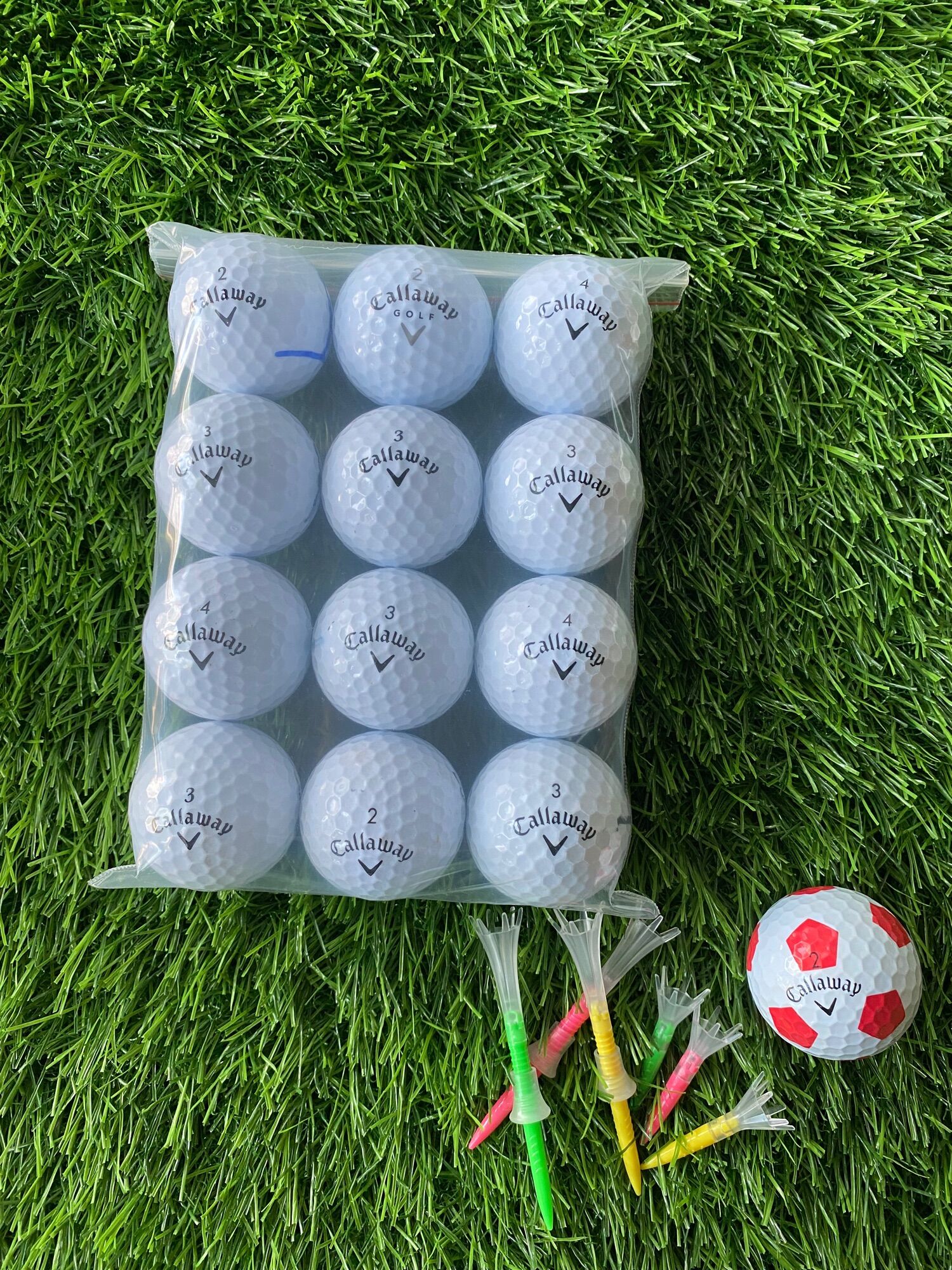 Bóng golf Titleist,Taylormade,Callaway,Nike,Honma(12 quả)