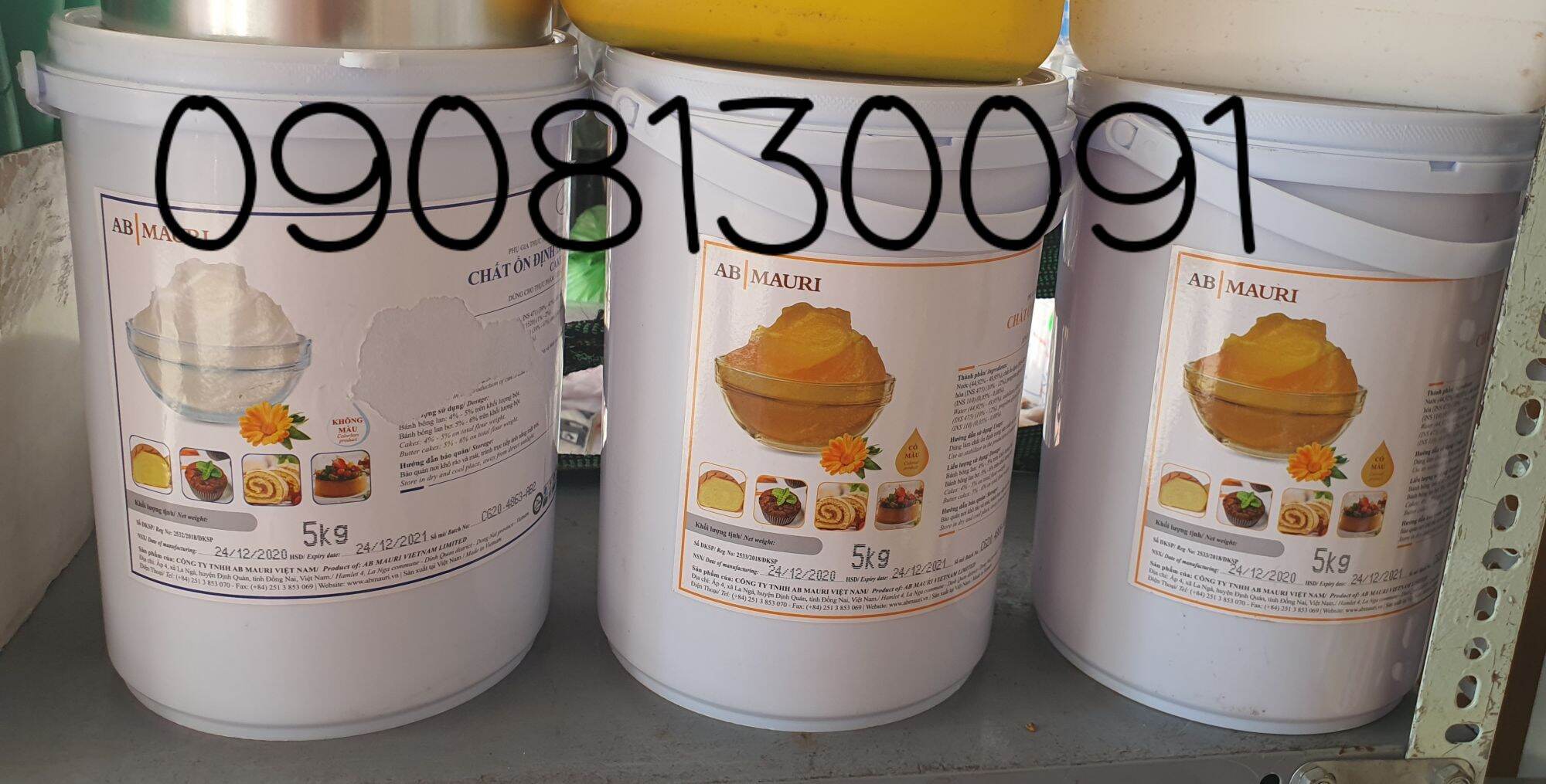 Gel cake - chất ổn định bánh bông lan có màu mauri 5kg