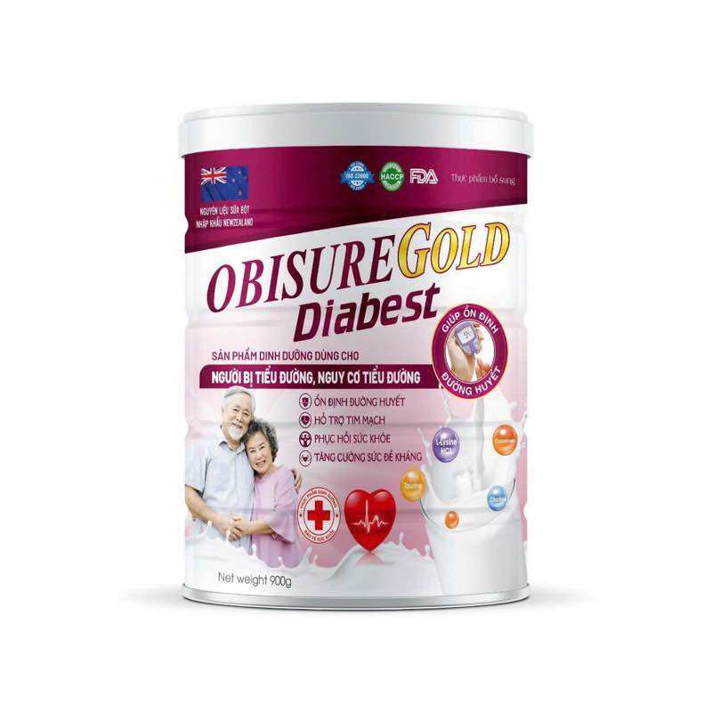 Hộp 900g Sữa dinh dưỡng dành cho người bị tiểu đường OBISURE GOLD DIABEST