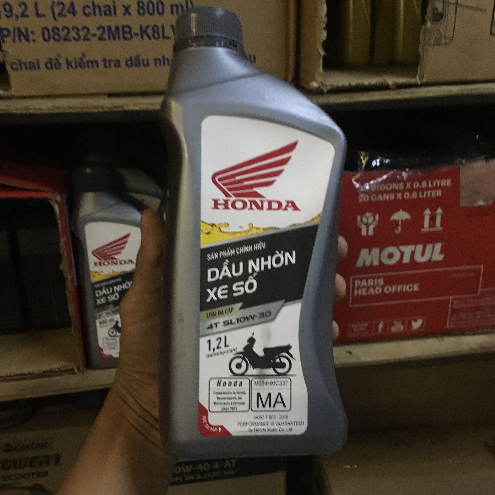 Nhớt Honda 10W30 SL 1,2 lít chính hãng