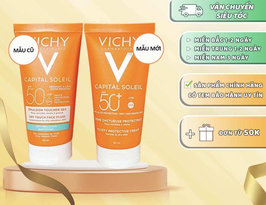 Kem chống nắng Vichy Capital Soleir Anti-shine 50ml SPF50+