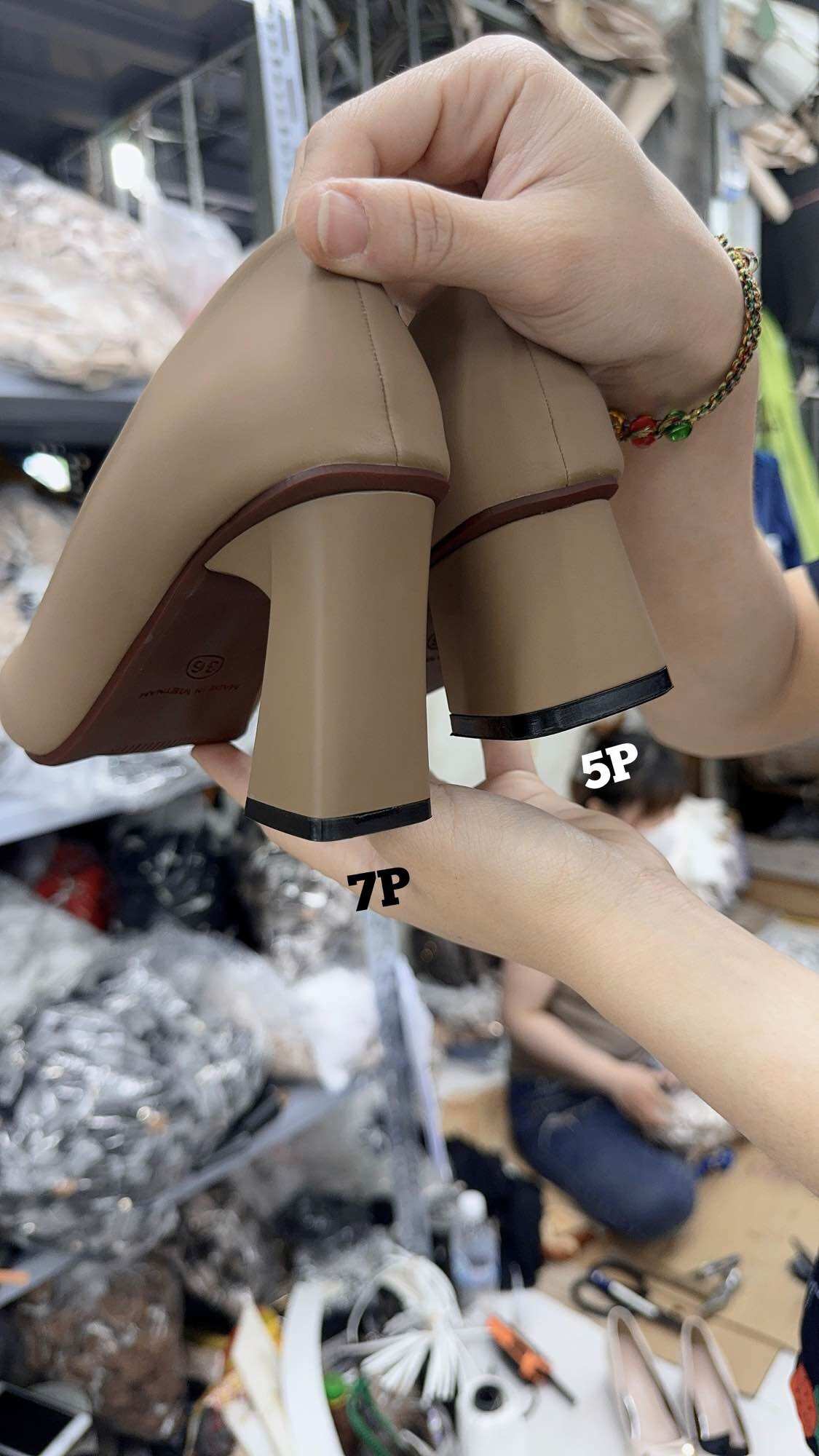 Giày cao gót búp bê nữ , giày công sở êm chân , gót cao 7cm