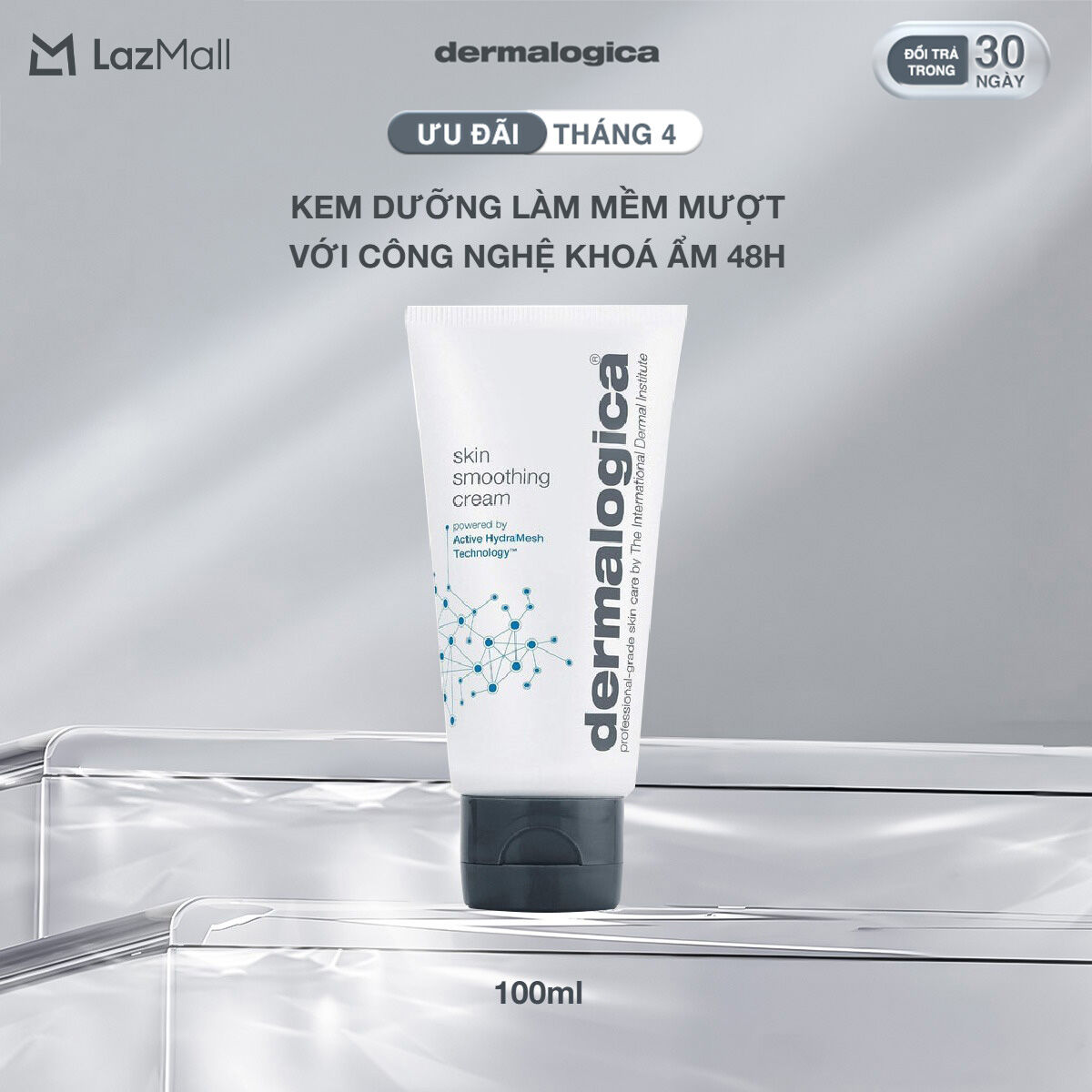 Kem dưỡng ẩm Dermalogica Skin Smoothing Cream 100ml cấp nước 48h