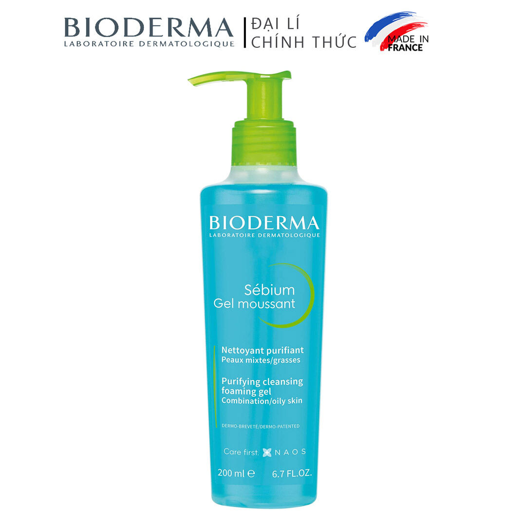 Gel rửa mặt bioderma dành cho da dầu & hỗn hợp 200ml