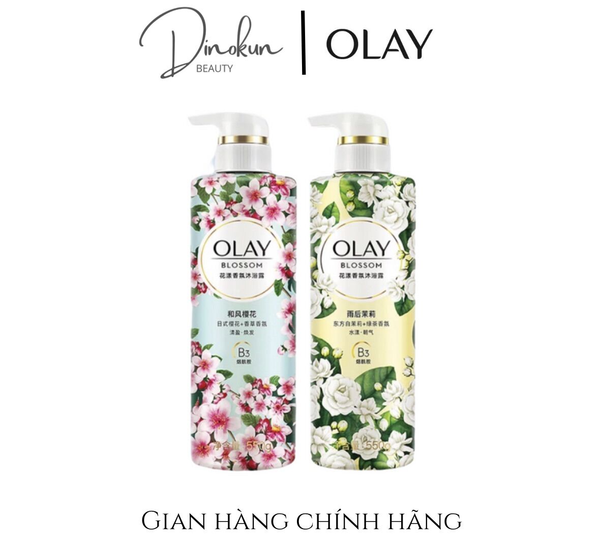 Sữa tắm sáng da OLAY B3+ hương nước hoa lưu hương lâu 550ml