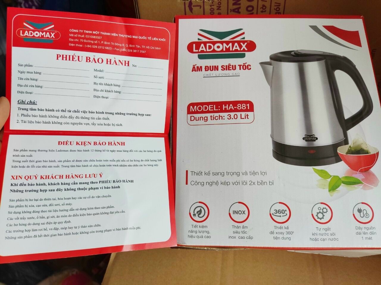 ẤM SIÊU TỐC LADOMAX 3L