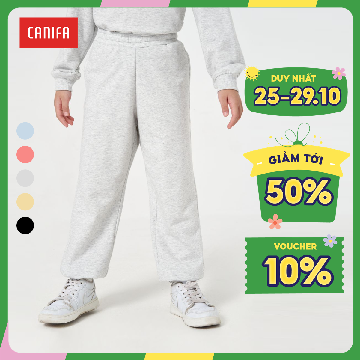 Bộ quần áo mặc nhà bé gái canifa áo 2 dây quần ngắn vải hoa liti xinh xắn 1ls22s011