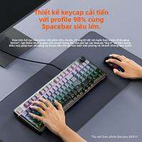 DAREU EK815PRO Bàn Phím Cơ Hợp Kim RGB 60% Cỡ Nhỏ Dành Cho Sinh Viên Và Chuyên Gia Công Tắc Xanh Đỏ Trà