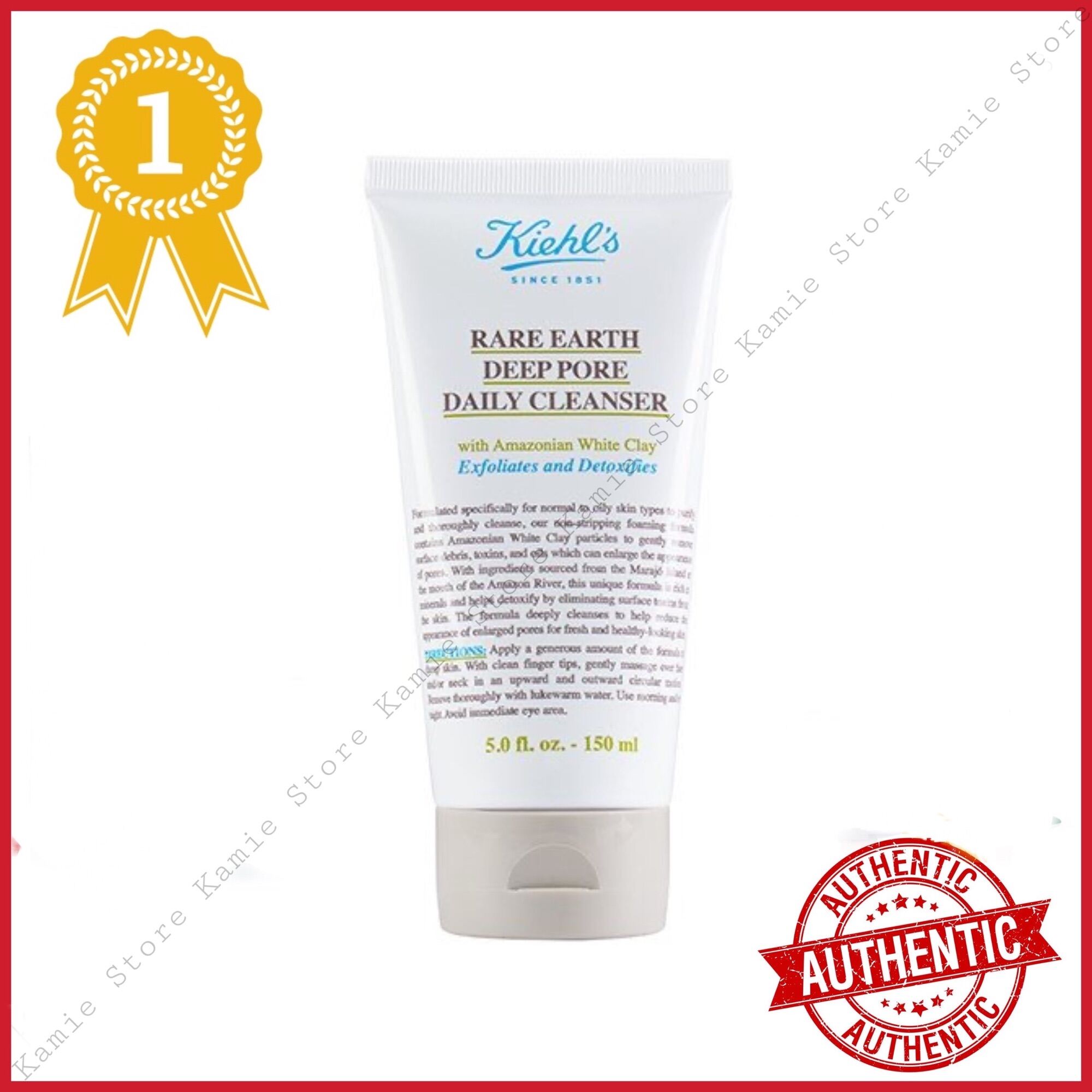 [Bill Us] Sữa Rửa Mặt Đất Sét Kiehls - Rare Earth Deep Pore Daily Cleanser 150Ml - Srm Kiehls Đất Sét