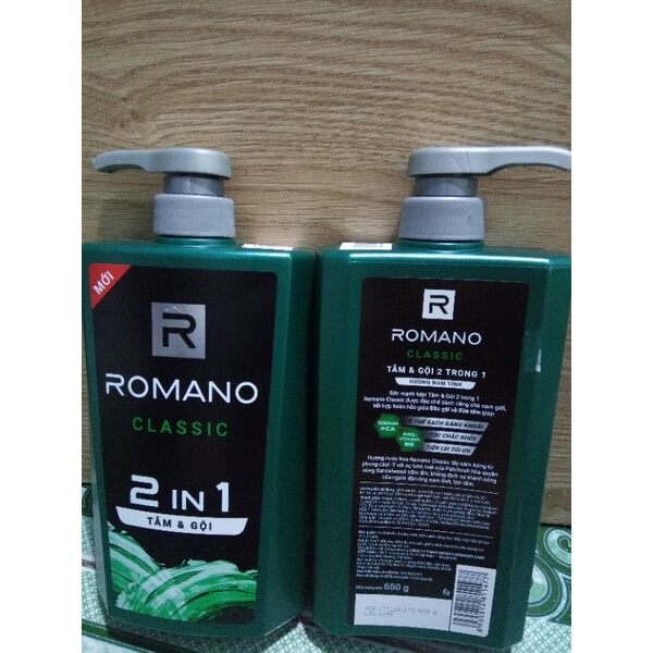 Sữa tắm gội Romano 2in1 Classic/Attitude 650g