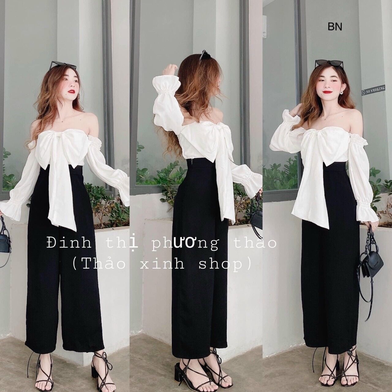 Áo bẹt vai nơ to 30A